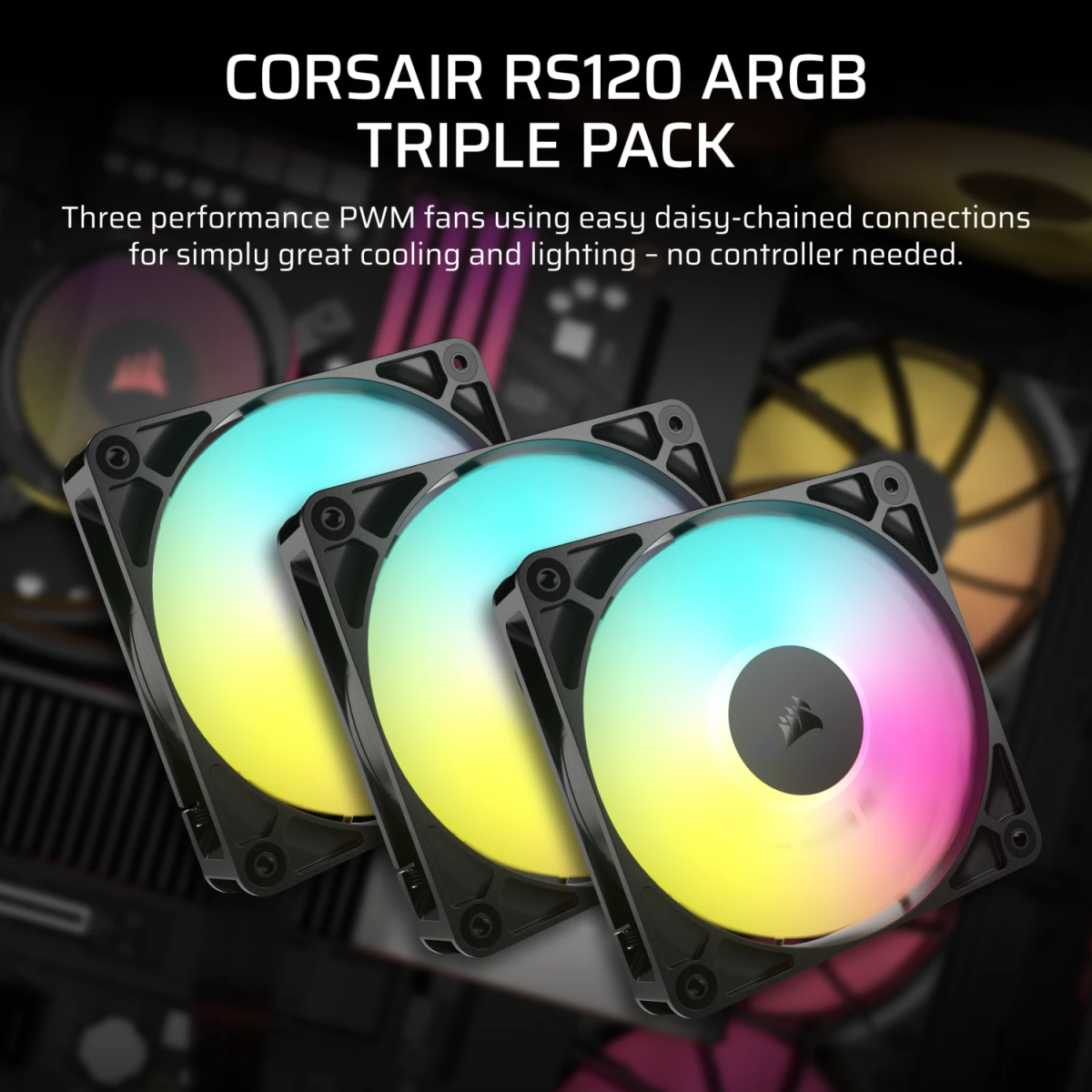 Ventilateur pour boîtier Corsair RS120 ARGB Black (CO-9050181-WW) - photo 8