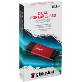 Externer SSD-Speicher 512GB Kingston Dual Portable (SPSD/512GB)