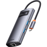 Docking station Baseus Metal Gleam Series 4-in-1 Type-C Grey (WKWG070113)