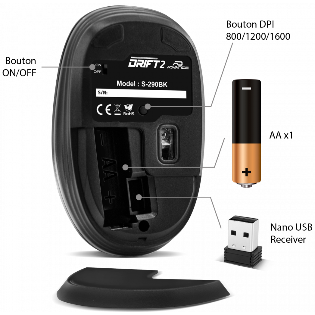Mouse Advance DRIFT2 Black - S-290BK - photo 4