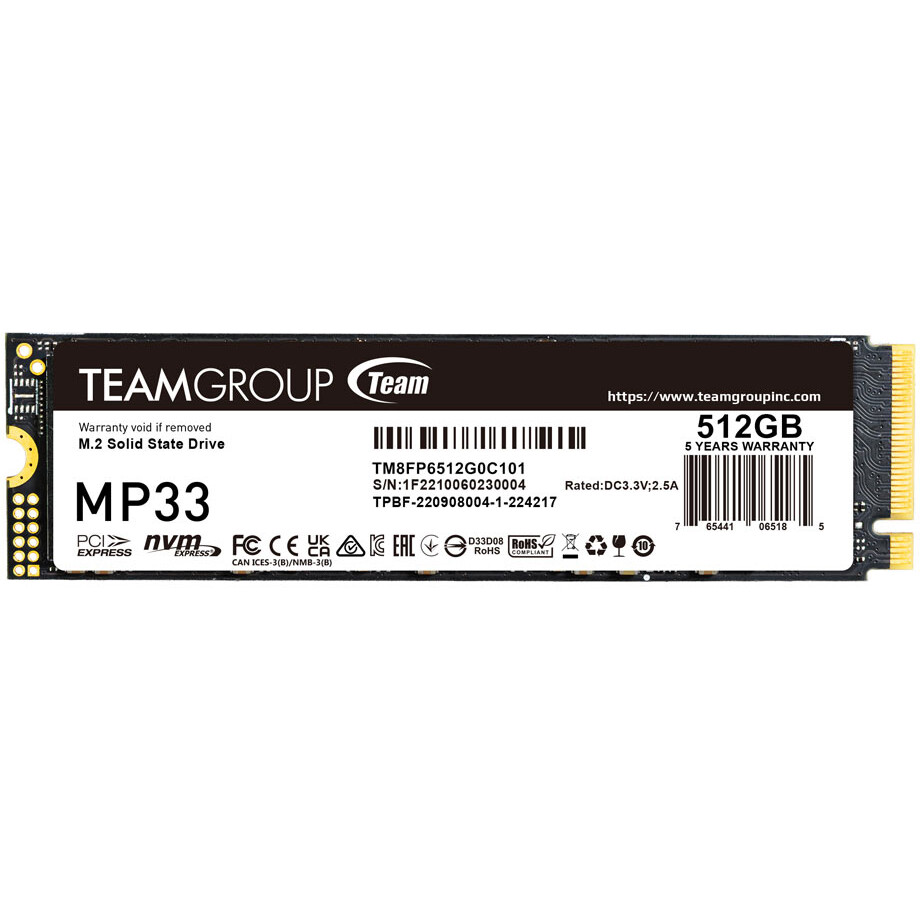 SSD-Speicher 512GB Team MP33 (TM8FP6512G0C101)