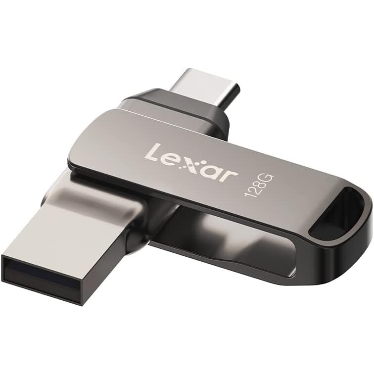 Clé USB 128GB Lexar JumpDrive Dual D400 Grey - LJDD400128G-BNQNG