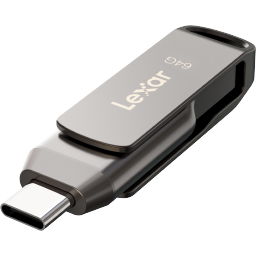 Clé USB 64GB Lexar JumpDrive Dual D400 Grey - LJDD400064G-BNQNG - photo 2