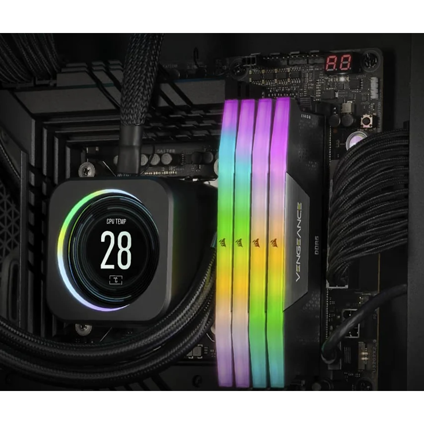 Mémoire vive 64GB DDR5 6000MHz Corsair Vengeance RGB (CMH64GX5M2D6000C40) (2x32GB KIT) - photo 5