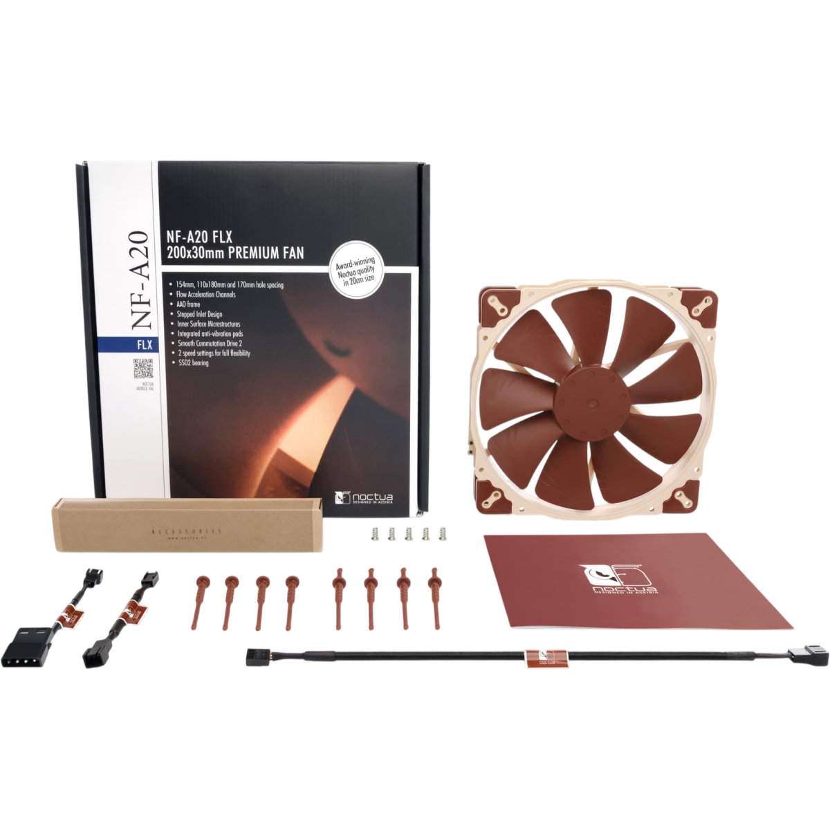Вентилятор для корпуса Noctua NF-A20 FLX - photo 4