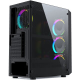 Datoru korpuss Powercase Mistral Z4 Mesh RGB Black (CMIZB-R4)