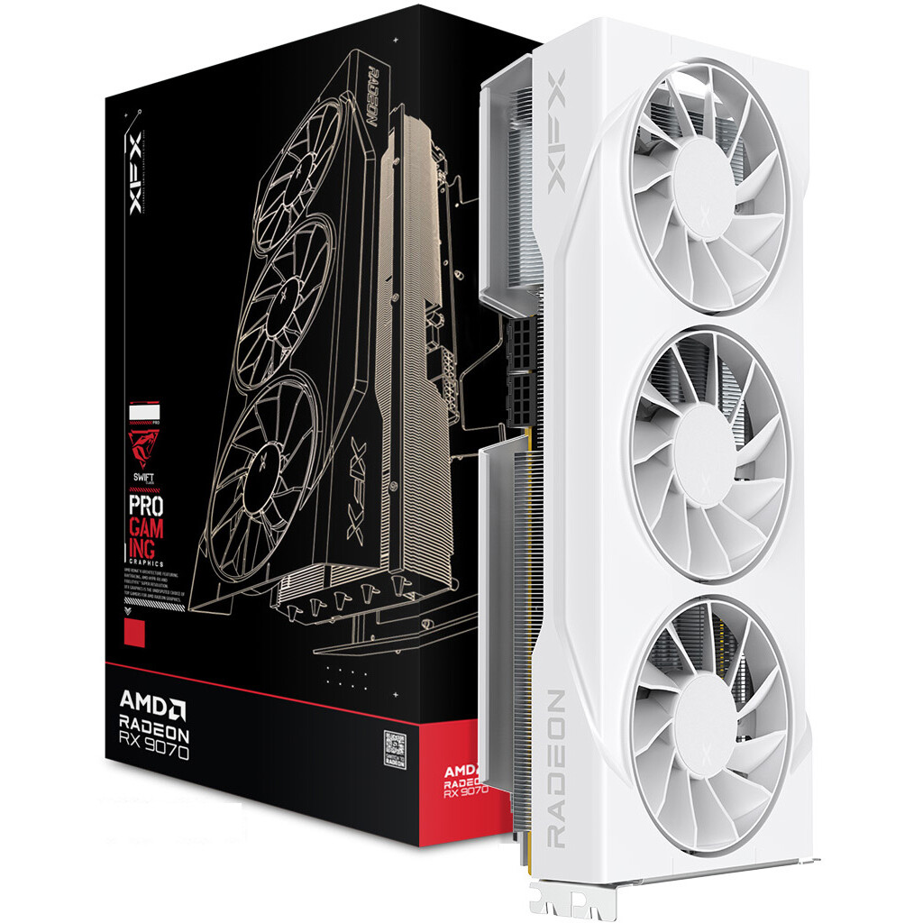 Видеокарта AMD Radeon RX 9070 GRE XFX Swift Triple Fan White OC 12GB (RX-97GRE29W7) - photo 7
