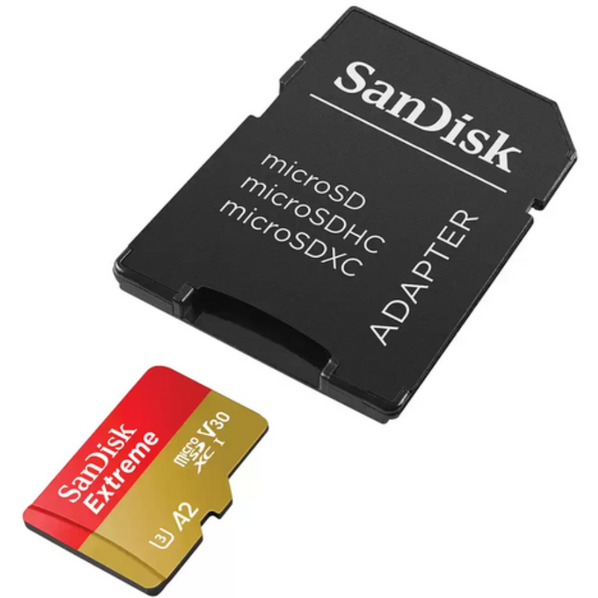 Карта памяти 64GB MicroSD SanDisk Extreme + SD adapter (SDSQXAH-064G-GN6MA) - photo 2