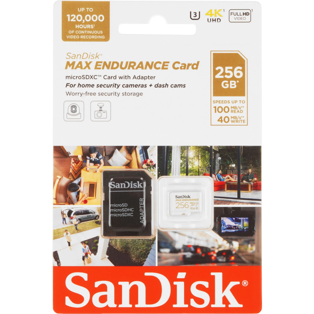 Carte mémoire 256GB MicroSD SanDisk Max Endurance + SD adapter (SDSQQVR-256G-GN6IA) - photo 2