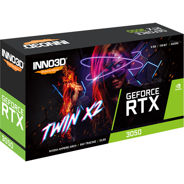 Видеокарта NVIDIA GeForce RTX 3050 INNO3D Twin X2 V2 6GB (N30502-06D6-1880VA60) - photo 3