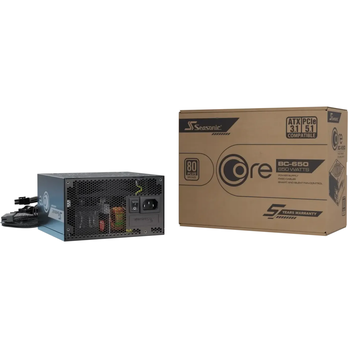 alimentation électrique 650W Seasonic Core BC-650 ATX 3.1 - SRP-CBC651-A5A51JF - photo 10