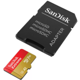 Carte mémoire 64GB MicroSD SanDisk Extreme + SD adapter (SDSQXAH-064G-GN6AA)