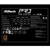 Alimentation électrique 750W ASRock PRO PRO-750B (90-UXR075-BNEAA2)