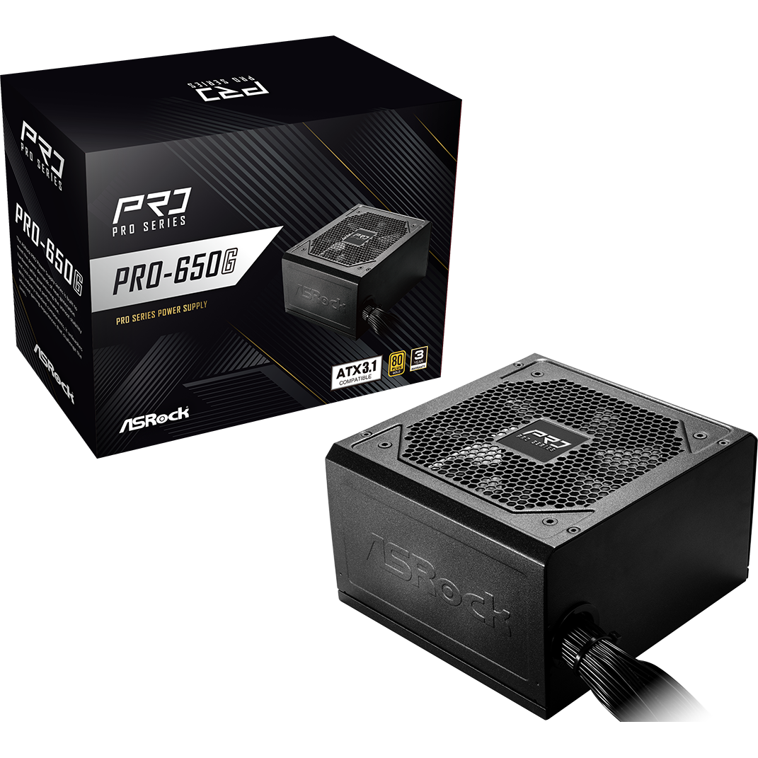 Alimentation électrique 650W ASRock PRO PRO-650G - 90-UXR065-GNEAA2 - photo 5