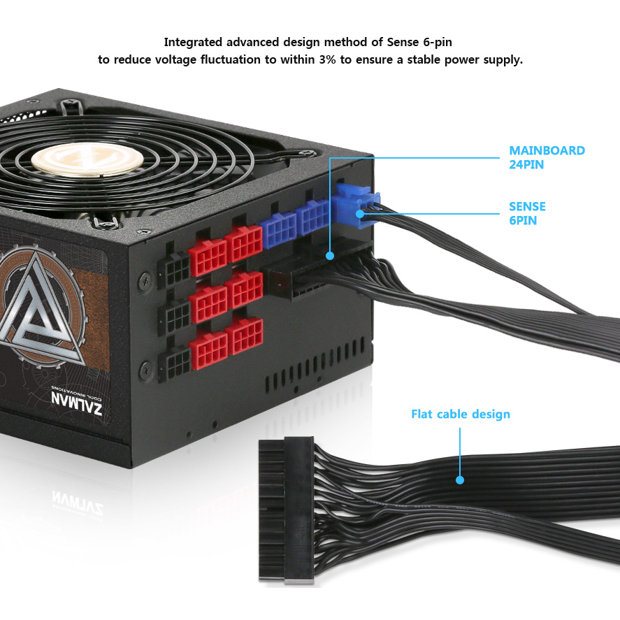 Alimentation électrique 1000W Zalman Watttera (ZM1000-EBTII) - photo 9