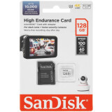 Carte mémoire 128GB MicroSD SanDisk High Endurance + SD adapter (SDSQQNR-128G-GN6IA)