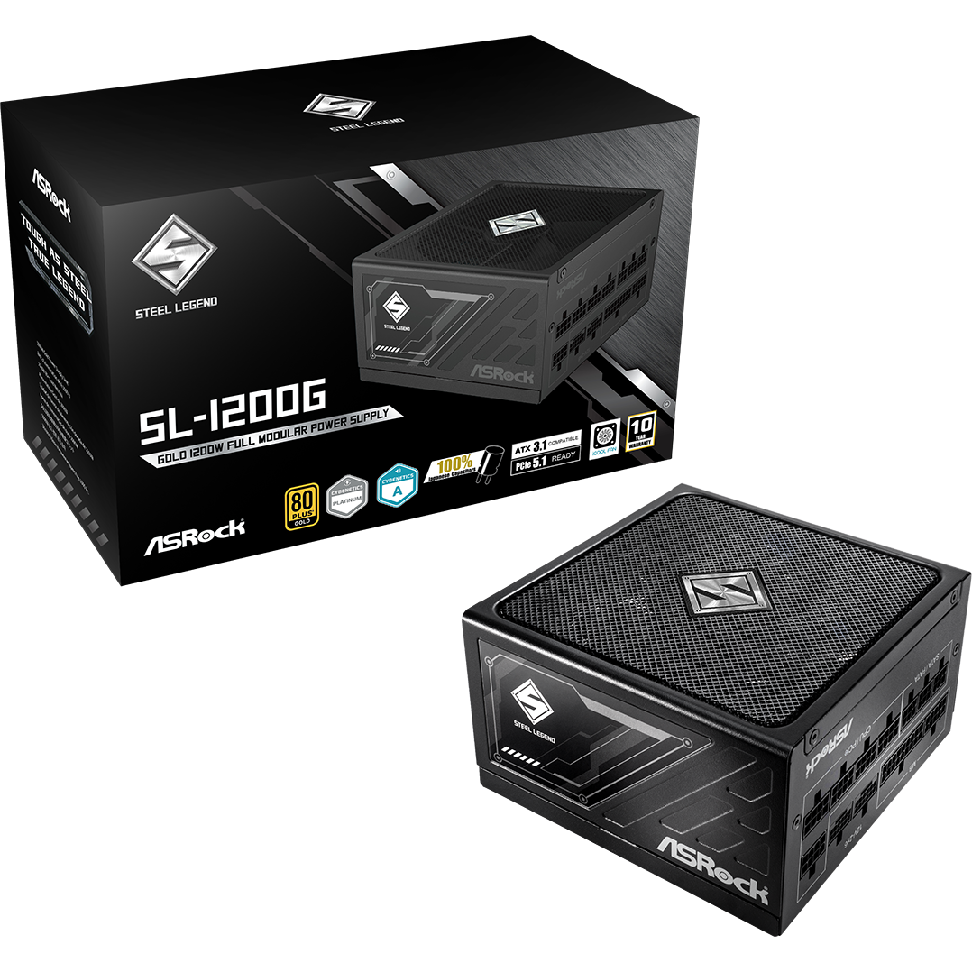 Alimentation électrique 1200W ASRock Steel Legend SL-1200G - 90-UXS120-GFEAAA - photo 8
