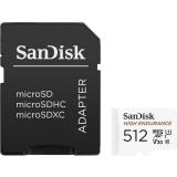 Carte mémoire 512GB MicroSD SanDisk High Endurance + SD adapter (SDSQQNR-512G-GN6IA)