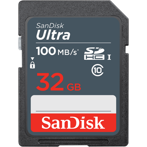 Carte mémoire 32GB SD SanDisk Ultra (SDSDUNR-032G-GN3IN)