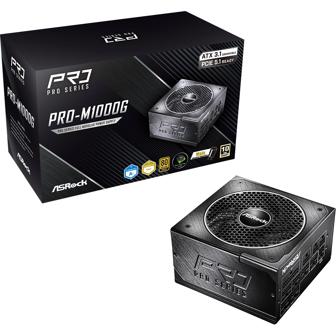 Alimentation électrique 1000W ASRock PRO PRO-M1000G - 90-UXR100-GFEAA2 - photo 7