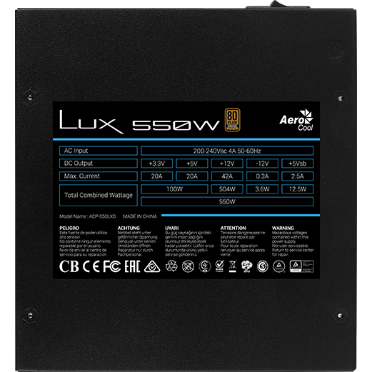 Alimentation électrique Блок питания 400W AeroCool 1111 - LUX550 - photo 8