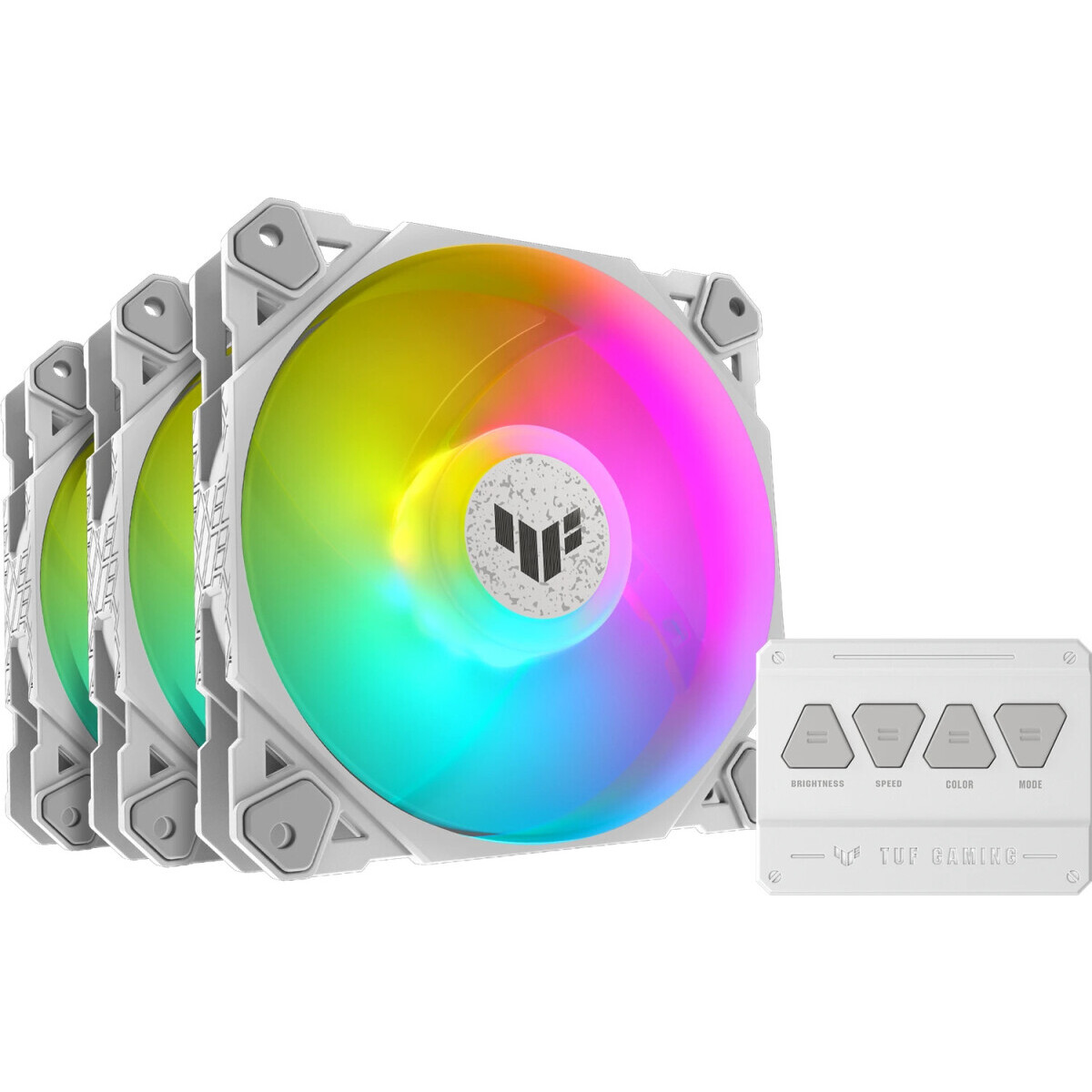 Case fan ASUS TUF Gaming TF120 ARGB White Edition (3 pcs) - 90DA0033-B09030 - photo 2