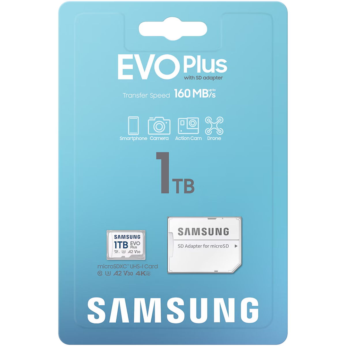 carte mémoire 1TB MicroSD Samsung EVO Plus + SD adapter (MB-MC1T0SA) - photo 3