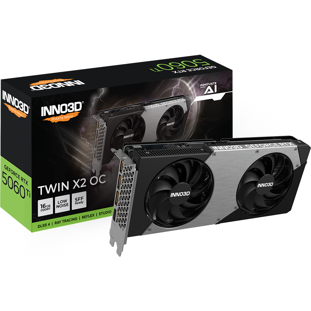 Carte graphique NVIDIA GeForce RTX 5060 Ti INNO3D Twin X2 OC 16GB (N506T2-16D7X-191073N) - photo 3