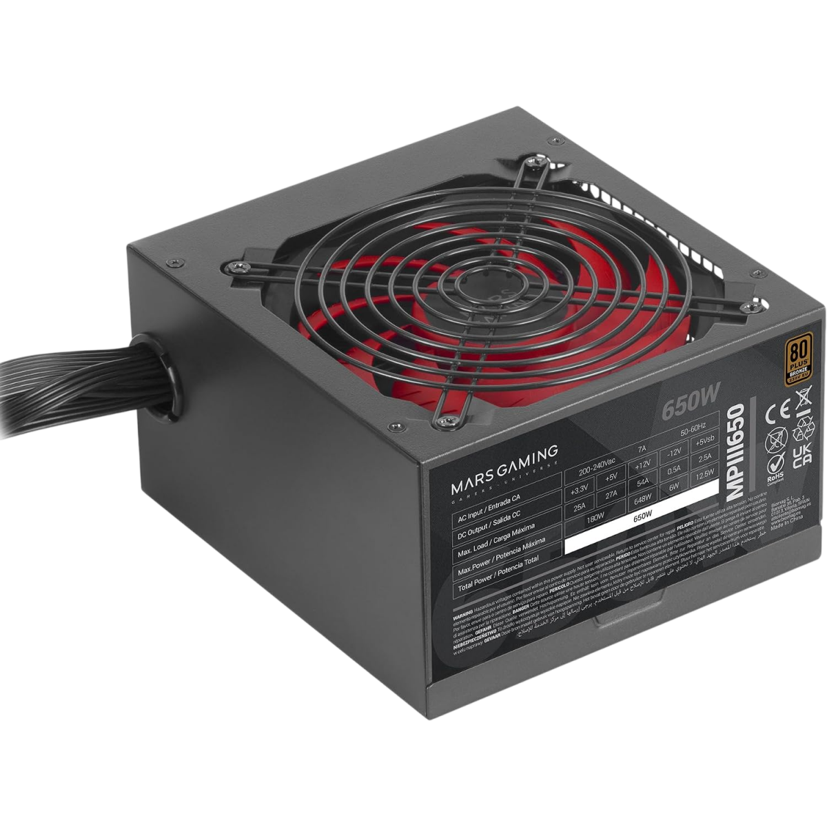 Alimentation électrique 650W Mars Gaming MPIII650 - photo 2