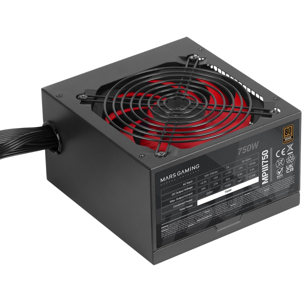 Alimentation électrique 750W Mars Gaming MPIII750 - photo 2