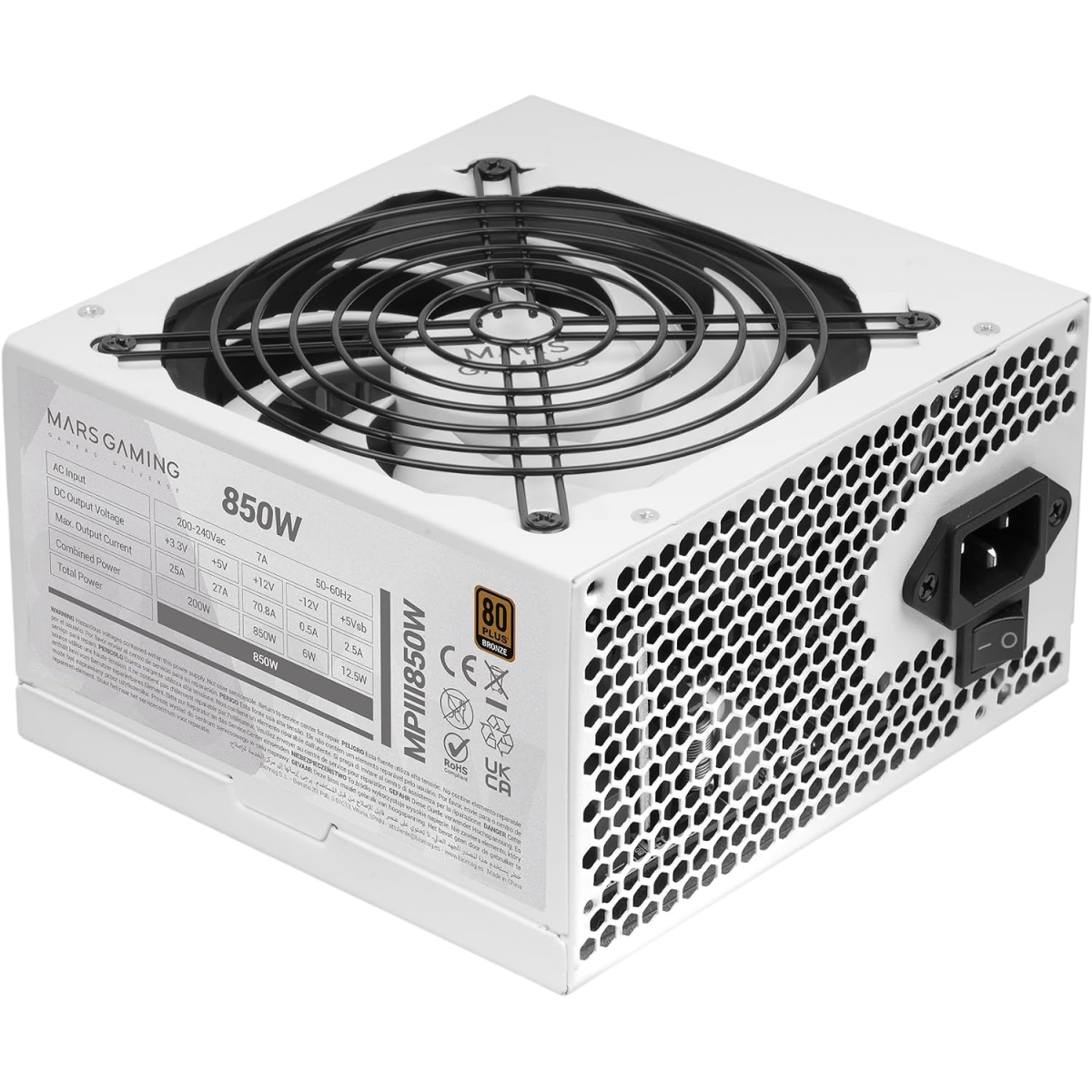 Alimentation électrique 850W Mars Gaming MPIII850W