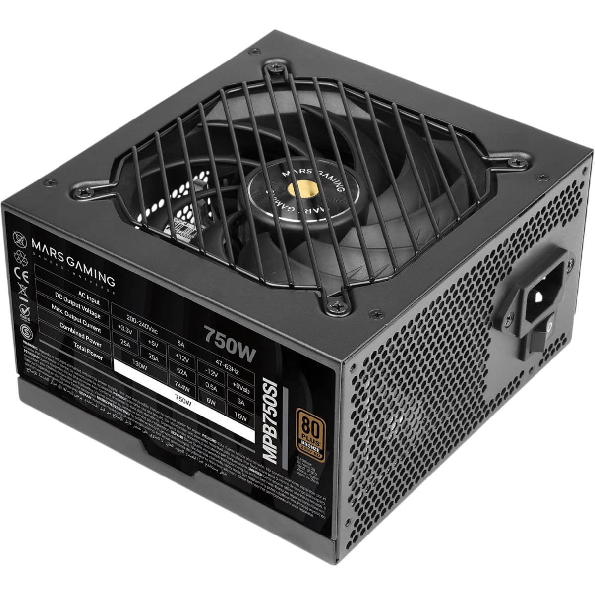 Alimentation électrique 750W Mars Gaming MPB750SI
