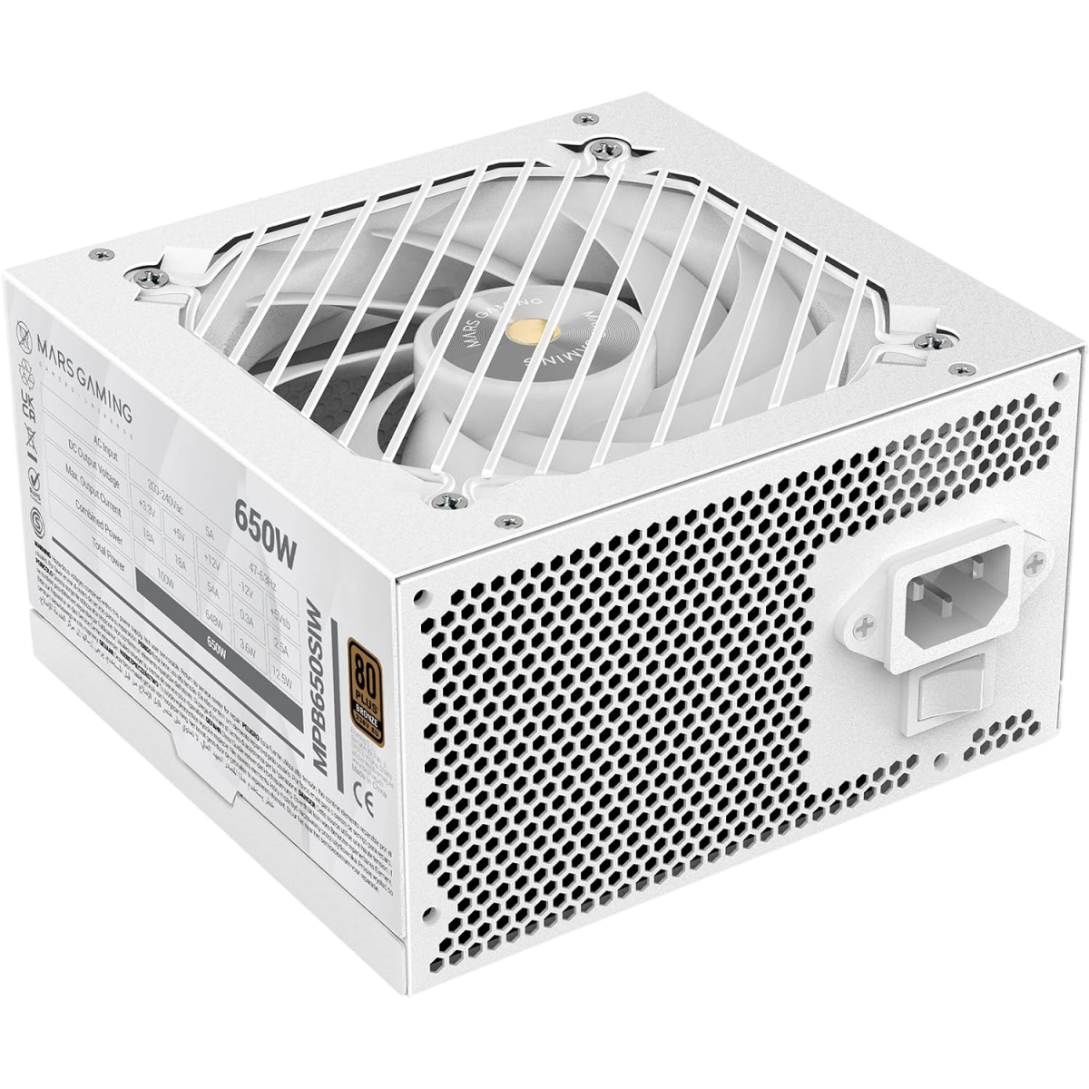 Alimentation électrique 650W Mars Gaming MPB650SIW