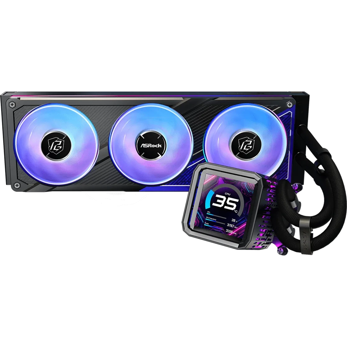 Système de refroidissement liquide ASRock Phantom Gaming 360 LCD Black - 90-APGA36-BAAGA5