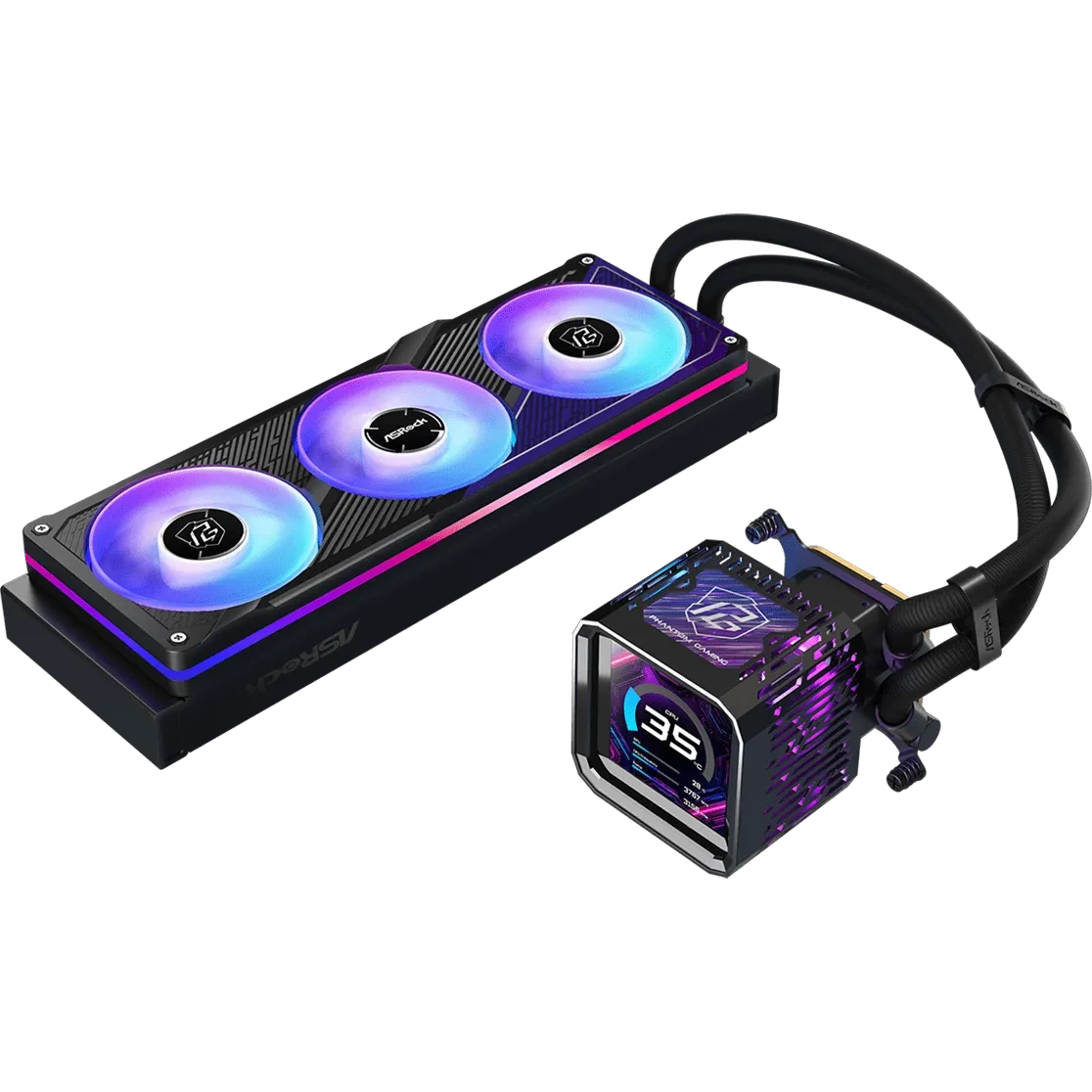 Système de refroidissement liquide ASRock Phantom Gaming 360 LCD Black - 90-APGA36-BAAGA5 - photo 4