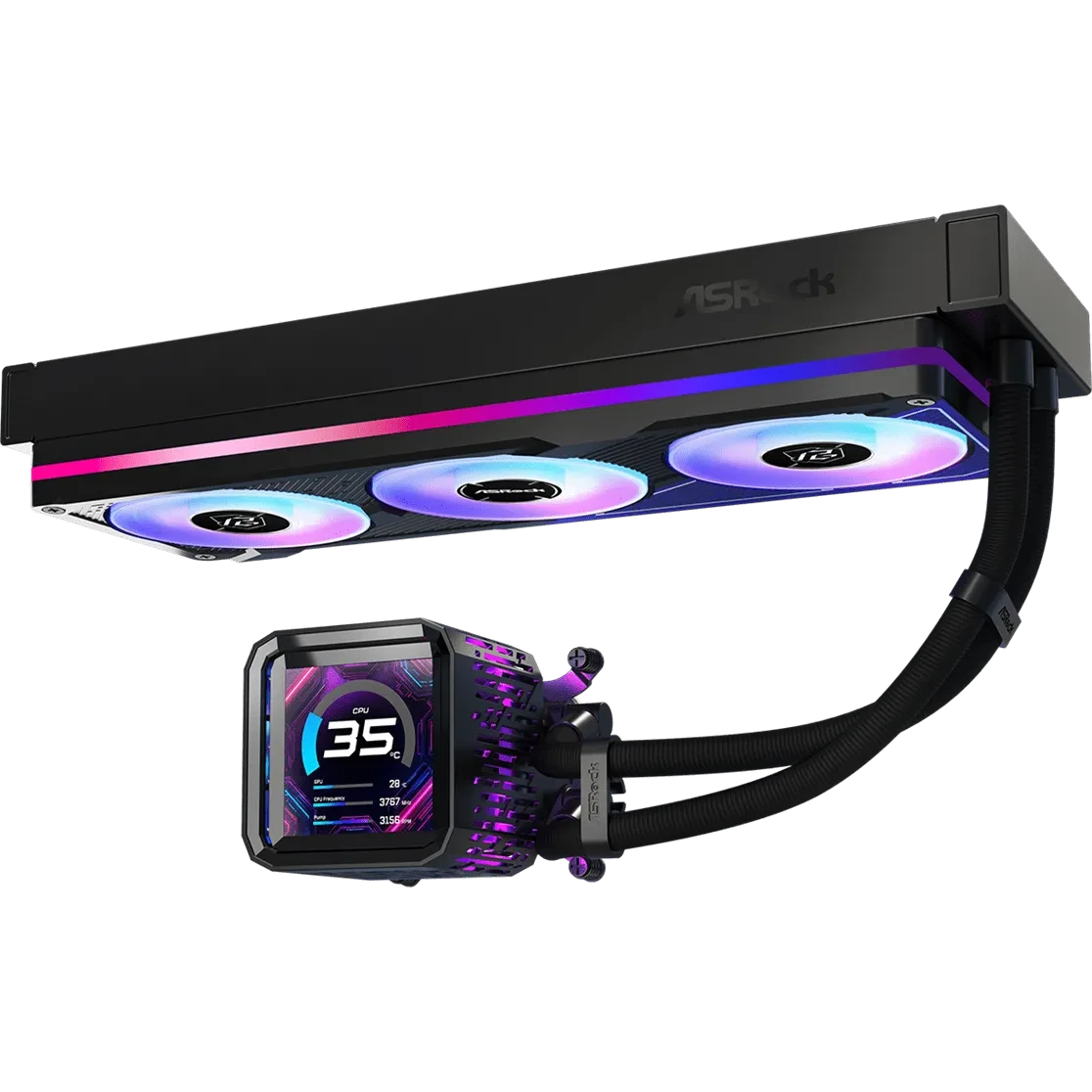 Système de refroidissement liquide ASRock Phantom Gaming 360 LCD Black - 90-APGA36-BAAGA5 - photo 3