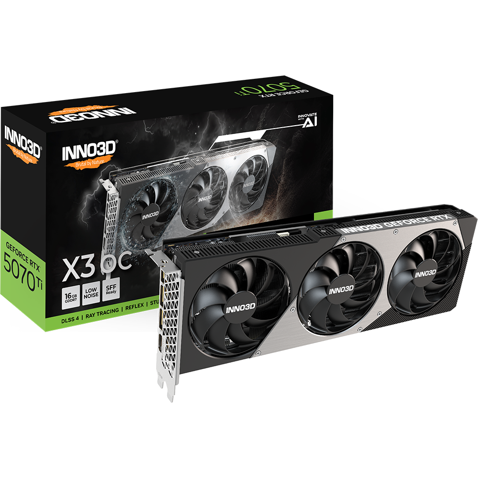 Graphics Card NVIDIA GeForce RTX 5070 Ti INNO3D X3 OC 16GB (N507T3-16D7X-176068N) - photo 3