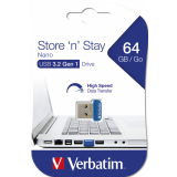USB Flash Drive 64GB Verbatim Store 'n' Stay Blue (98711)