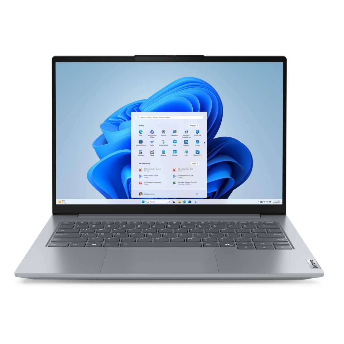 Ordinateur portable Lenovo ThinkBook 14 G8 IAL Arctic Grey (21SJ00PEFR)