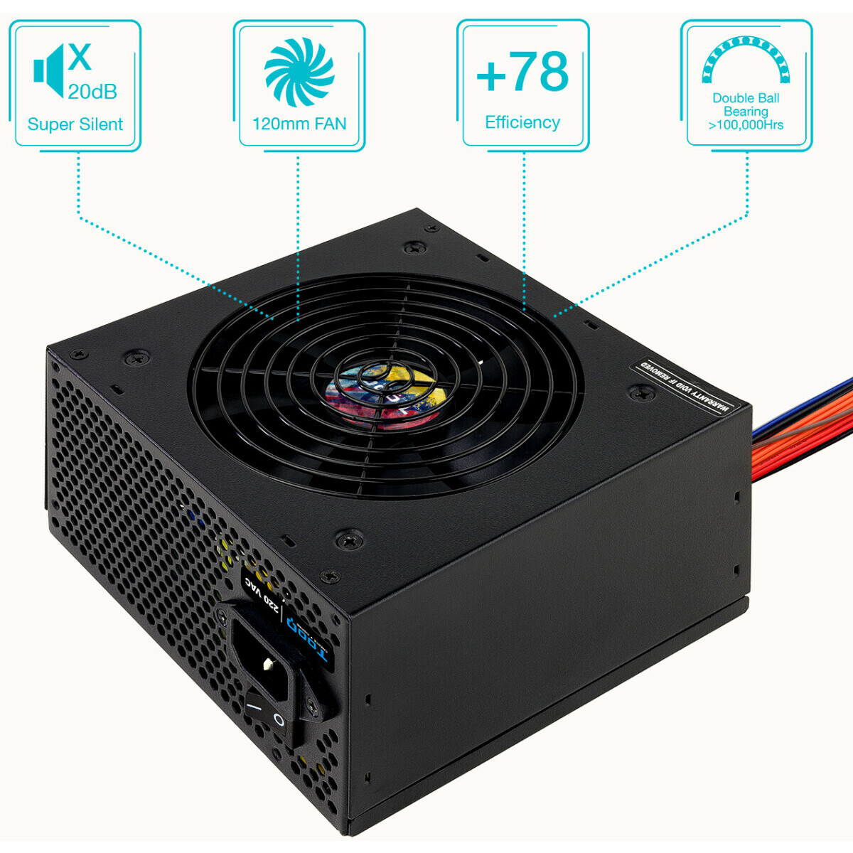 Alimentation électrique 600W TooQ Apolo (TQAPOLO-600SP) - photo 4
