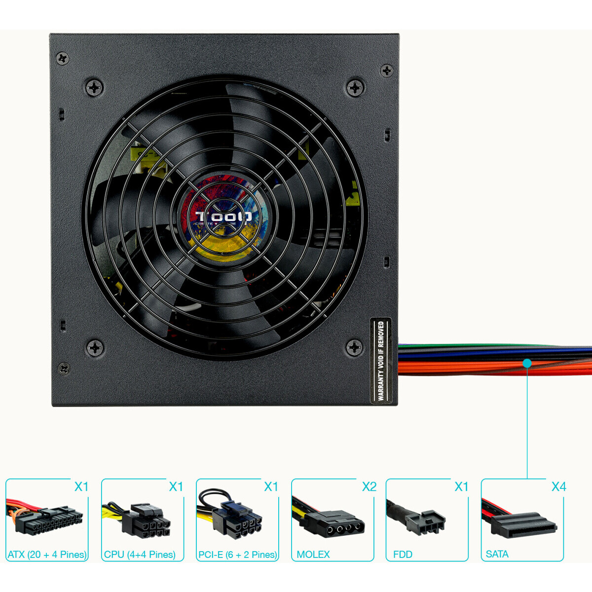 Alimentation électrique 600W TooQ Apolo (TQAPOLO-600SP) - photo 5