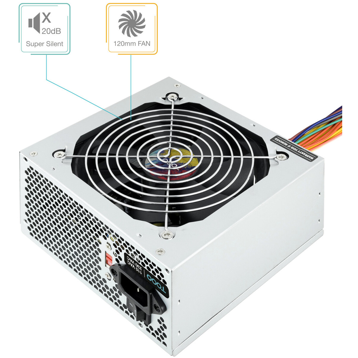 Alimentation électrique 500W TooQ Ecopower II INT (TQEP-500S-INT) - photo 2