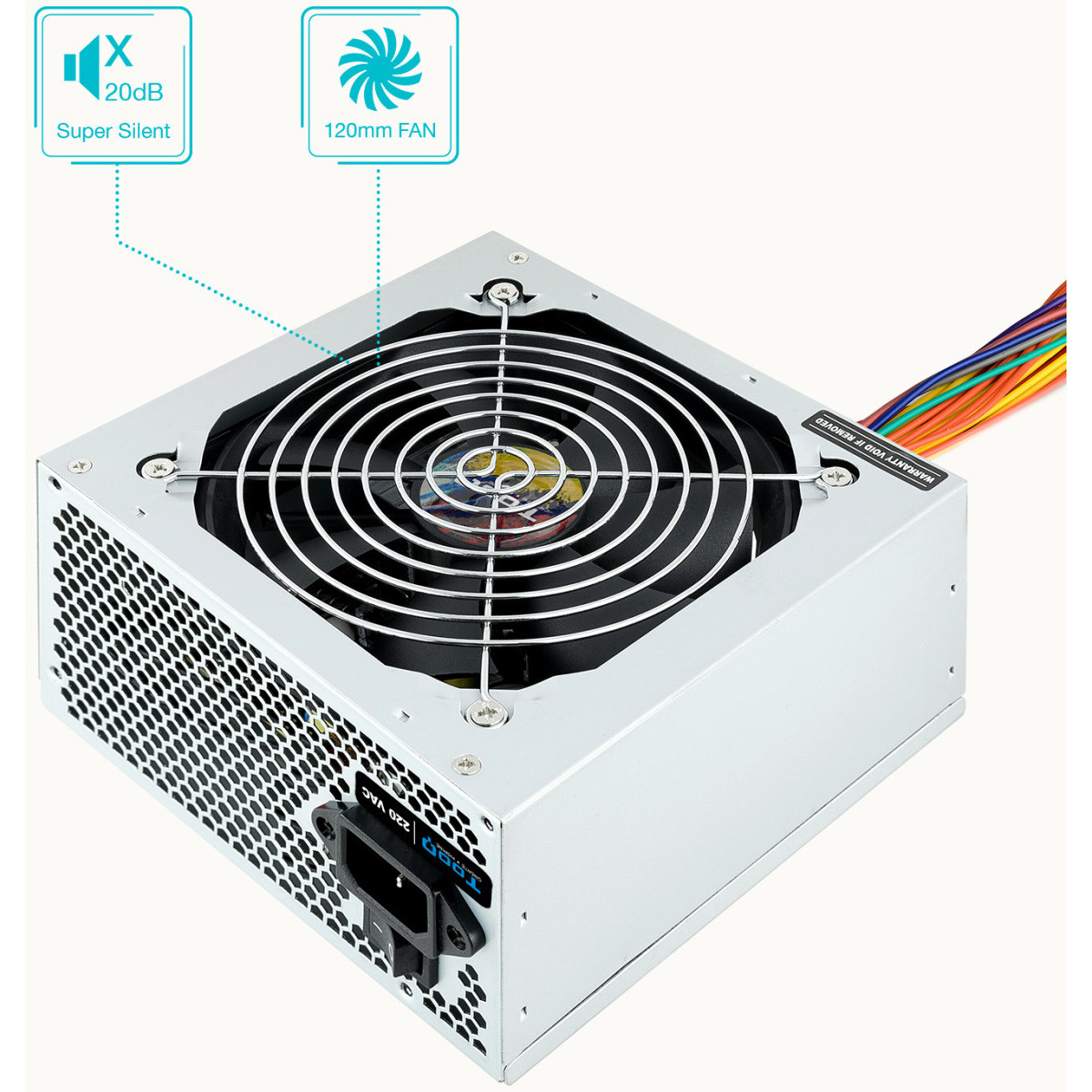 Alimentation électrique 500W TooQ Ecopower II SSE (TQEP-500SSE-O) OEM - photo 3