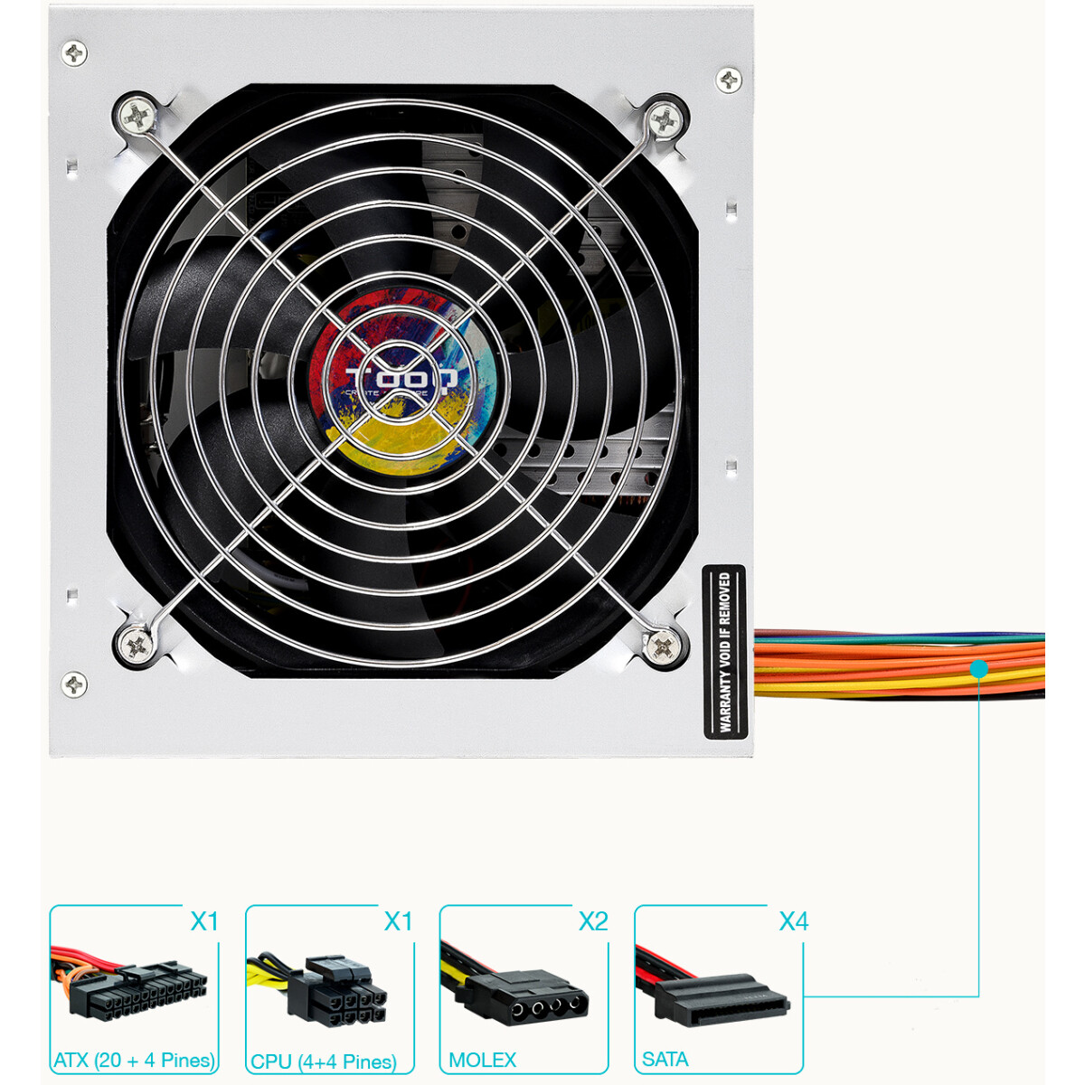 Alimentation électrique 500W TooQ Ecopower II SSE (TQEP-500SSE-O) OEM - photo 4