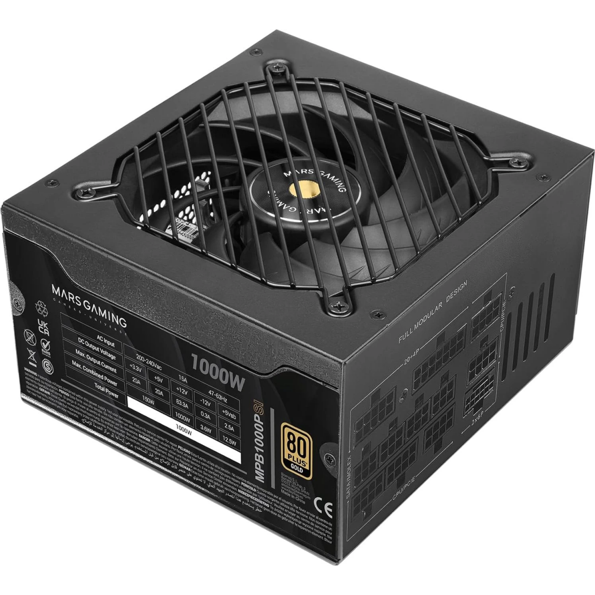 Alimentation électrique 1000W Mars Gaming MPB1000PSI