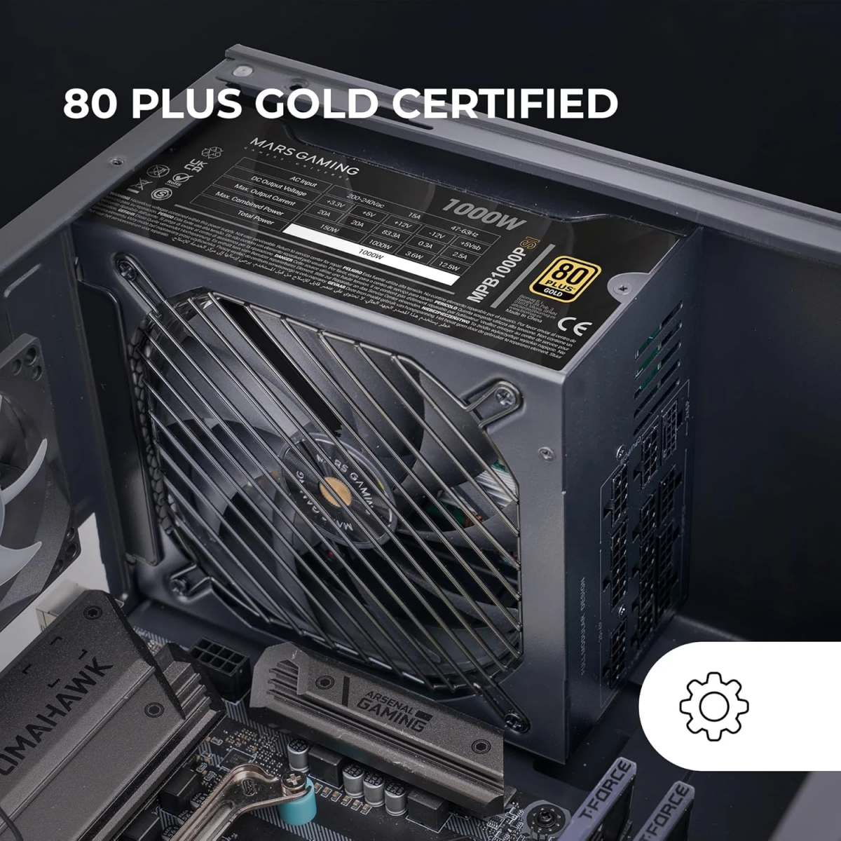 Alimentation électrique 1000W Mars Gaming MPB1000PSI - photo 2