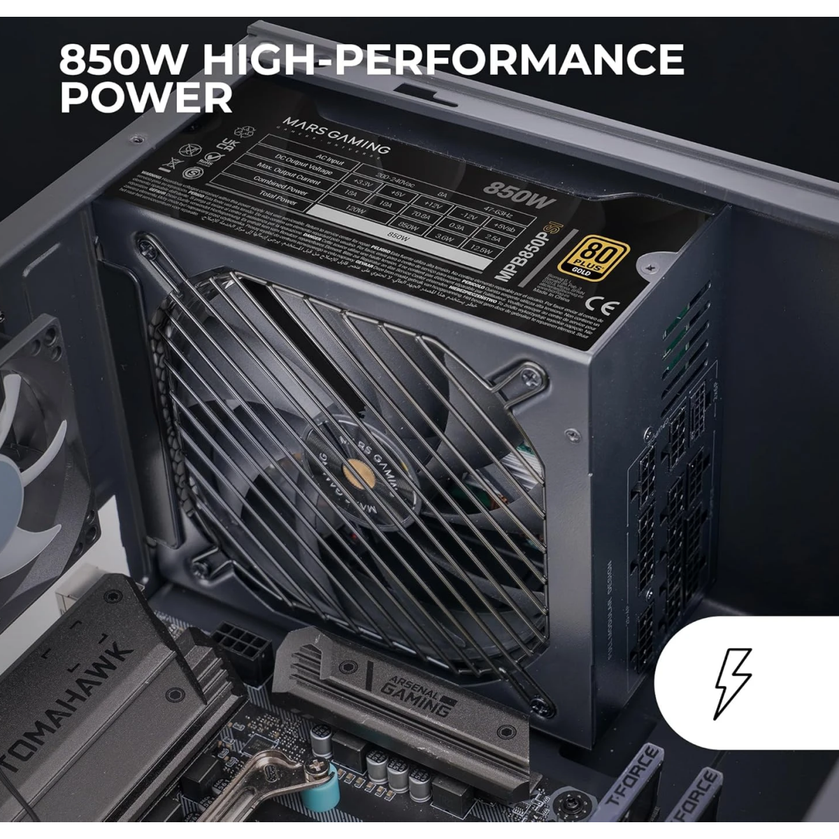 Alimentation électrique 850W Mars Gaming MPB850PSI - photo 3