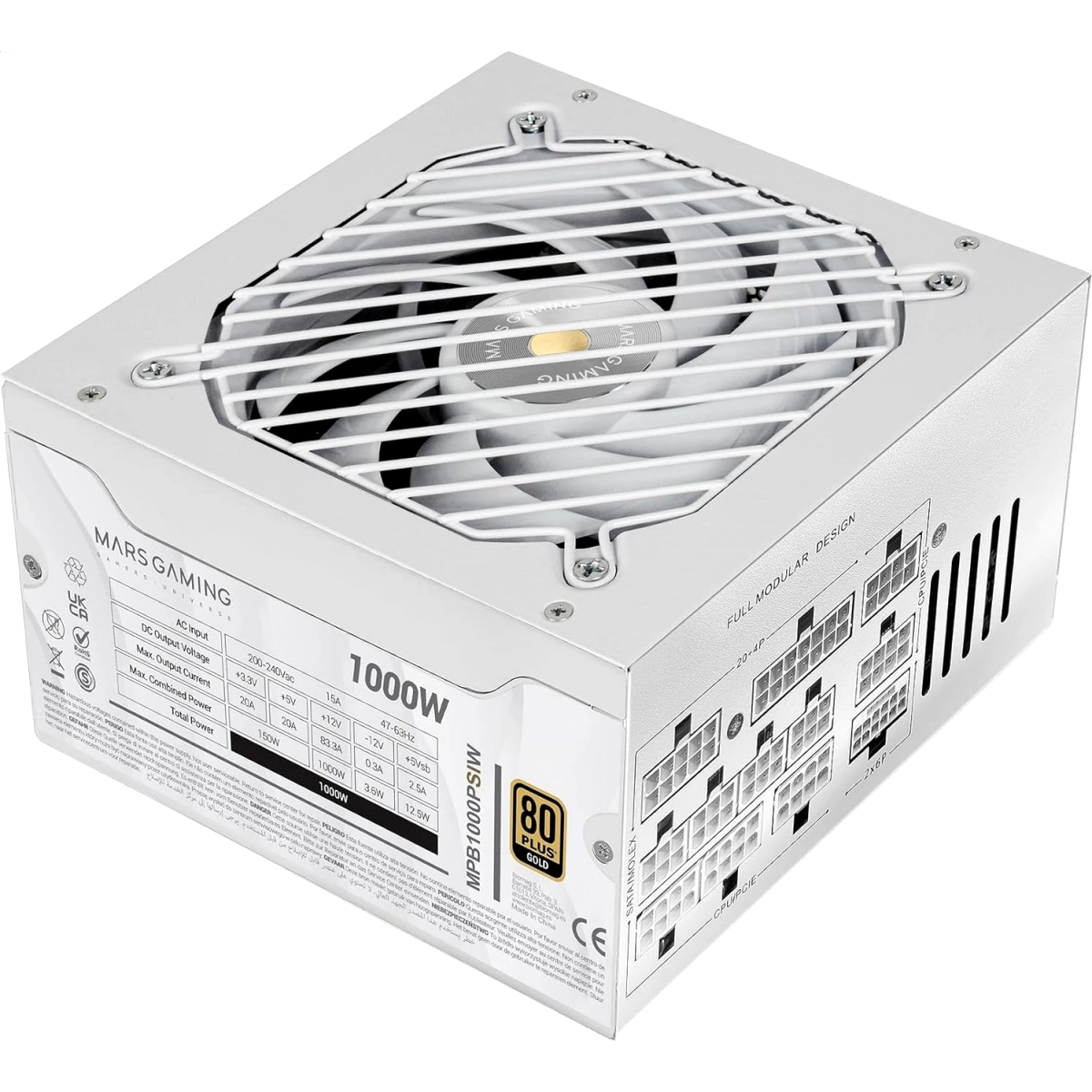 Alimentation électrique 1000W Mars Gaming MPB1000PSIW
