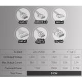 Alimentation électrique 850W Mars Gaming MPB850PSIW
