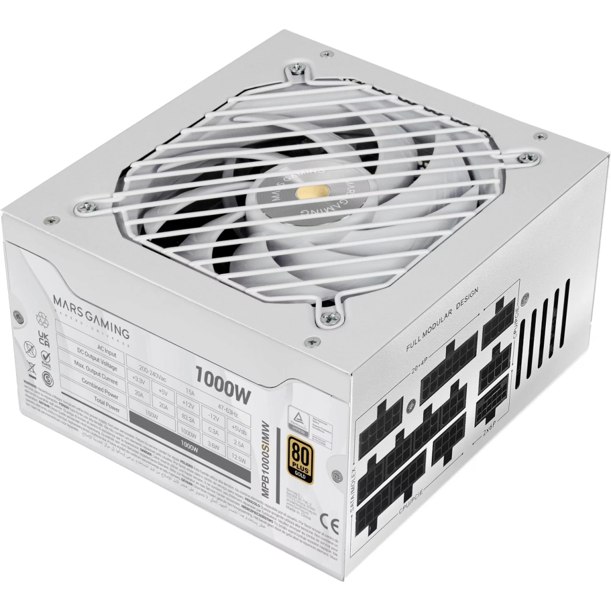 Alimentation électrique 1000W Mars Gaming MPB1000SIMW - photo 3